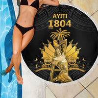 Haitian Negre Marron 1804 Beach Blanket Black Polynesian Pattern LT9 - Polynesian Pride