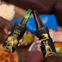 Haitian Negre Marron 1804 4 in 1 Can Cooler Tumbler Black Polynesian Pattern LT9 - Polynesian Pride