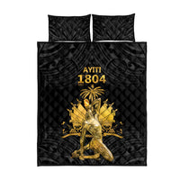Haitian Negre Marron 1804 Quilt Bed Set Black Polynesian Pattern LT9 - Polynesian Pride