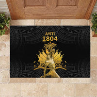 Haitian Negre Marron 1804 Rubber Doormat Black Polynesian Pattern LT9 Black - Polynesian Pride