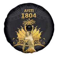 Haitian Negre Marron 1804 Spare Tire Cover Black Polynesian Pattern LT9 - Polynesian Pride