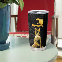 Haitian Negre Marron 1804 Tumbler Cup Black Polynesian Pattern LT9 - Polynesian Pride