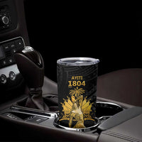 Haitian Negre Marron 1804 Tumbler Cup Black Polynesian Pattern LT9 - Polynesian Pride