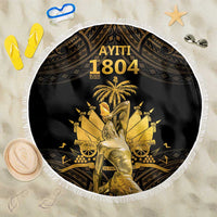 Haitian Negre Marron 1804 Beach Blanket Gold Polynesian Pattern LT9 One Size 150cm Gold - Polynesian Pride