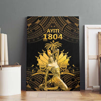 Haitian Negre Marron 1804 Canvas Wall Art Gold Polynesian Pattern LT9 - Polynesian Pride