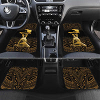 Haitian Negre Marron 1804 Car Mats Gold Polynesian Pattern LT9 Set 4pcs Gold - Polynesian Pride