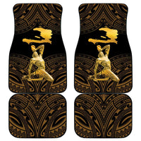 Haitian Negre Marron 1804 Car Mats Gold Polynesian Pattern LT9 - Polynesian Pride