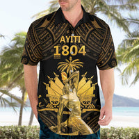 Haitian Negre Marron 1804 Hawaiian Shirt Gold Polynesian Pattern LT9 - Polynesian Pride