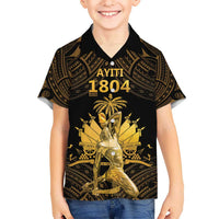 Haitian Negre Marron 1804 Hawaiian Shirt Gold Polynesian Pattern LT9 - Polynesian Pride