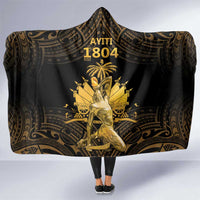 Haitian Negre Marron 1804 Hooded Blanket Gold Polynesian Pattern LT9 One Size Gold - Polynesian Pride