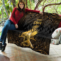 Haitian Negre Marron 1804 Quilt Gold Polynesian Pattern