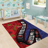 Personalised ANZAC Spirit 1915-2026 Filmstrip Tribute Area Rug Lest We Forget 25 April LT9 - Polynesian Pride