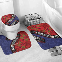 Personalised ANZAC Spirit 1915-2026 Filmstrip Tribute Bathroom Set Lest We Forget 25 April LT9 Mat Set Only (3 pcs) One Size Red - Polynesian Pride