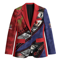 Personalised ANZAC Spirit 1915-2026 Filmstrip Tribute Blazer Lest We Forget 25 April LT9 Unisex Red - Polynesian Pride
