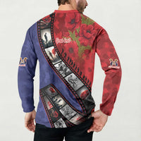 Personalised ANZAC Spirit 1915-2026 Filmstrip Tribute Button Sweatshirt Lest We Forget 25 April LT9 - Polynesian Pride