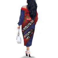 Personalised ANZAC Spirit 1915-2026 Filmstrip Tribute Family Matching Off The Shoulder Long Sleeve Dress and Hawaiian Shirt Lest We Forget 25 April