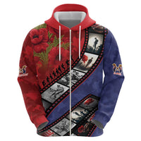 Personalised ANZAC Spirit 1915-2026 Filmstrip Tribute Hoodie Lest We Forget 25 April LT9 - Polynesian Pride