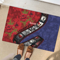 Personalised ANZAC Spirit 1915-2026 Filmstrip Tribute Rubber Doormat Lest We Forget 25 April LT9 - Polynesian Pride
