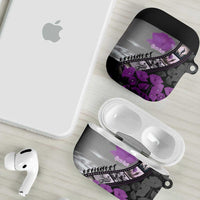 Personalised Remembering ANZAC Lest We Forget AirPods Case Vintage Film Frame Memorial Purple Poppy LT9 - Polynesian Pride
