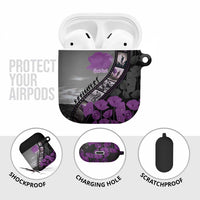 Personalised Remembering ANZAC Lest We Forget AirPods Case Vintage Film Frame Memorial Purple Poppy LT9 - Polynesian Pride