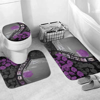 Personalised Remembering ANZAC Lest We Forget Bathroom Set Vintage Film Frame Memorial Purple Poppy LT9 Mat Set Only (3 pcs) One Size Purple - Polynesian Pride