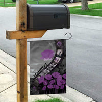 Personalised Remembering ANZAC Lest We Forget Garden Flag Vintage Film Frame Memorial Purple Poppy LT9 - Polynesian Pride