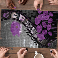 Personalised Remembering ANZAC Lest We Forget Puzzle Vintage Film Frame Memorial Purple Poppy LT9 - Polynesian Pride