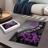Personalised Remembering ANZAC Lest We Forget Puzzle Vintage Film Frame Memorial Purple Poppy LT9 - Polynesian Pride