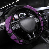 Remembering ANZAC Lest We Forget Steering Wheel Cover Vintage Film Frame Memorial Purple Poppy LT9 Universal Fit Purple - Polynesian Pride
