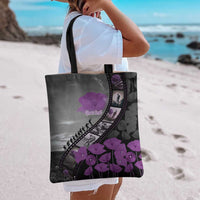 Personalised Remembering ANZAC Lest We Forget Tote Bag Vintage Film Frame Memorial Purple Poppy LT9 - Polynesian Pride