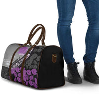 Personalised Remembering ANZAC Lest We Forget Travel Bag Vintage Film Frame Memorial Purple Poppy LT9 - Polynesian Pride