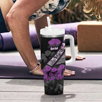 Personalised Remembering ANZAC Lest We Forget Tumbler With Handle Vintage Film Frame Memorial Purple Poppy LT9 - Polynesian Pride