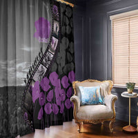 Personalised Remembering ANZAC Lest We Forget Window Curtain Vintage Film Frame Memorial Purple Poppy LT9 - Polynesian Pride