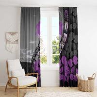 Personalised Remembering ANZAC Lest We Forget Window Curtain Vintage Film Frame Memorial Purple Poppy LT9 - Polynesian Pride
