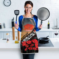 Personalised Remembering ANZAC Lest We Forget Apron Vintage Film Frame Memorial Red Poppy LT9 - Polynesian Pride
