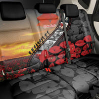 Personalised Remembering ANZAC Lest We Forget Back Car Seat Cover Vintage Film Frame Memorial Red Poppy LT9 - Polynesian Pride