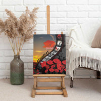 Personalised Remembering ANZAC Lest We Forget Canvas Wall Art Vintage Film Frame Memorial Red Poppy LT9 - Polynesian Pride