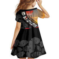 Personalised Remembering ANZAC Lest We Forget Family Matching Off Shoulder Maxi Dress and Hawaiian Shirt Vintage Film Frame Memorial Red Poppy