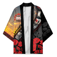 Personalised Remembering ANZAC Lest We Forget Kimono Vintage Film Frame Memorial Red Poppy LT9 Unisex Red - Polynesian Pride