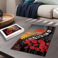 Personalised Remembering ANZAC Lest We Forget Puzzle Vintage Film Frame Memorial Red Poppy LT9 - Polynesian Pride