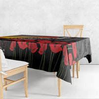 Personalised Remembering ANZAC Lest We Forget Tablecloth Vintage Film Frame Memorial Red Poppy LT9 - Polynesian Pride