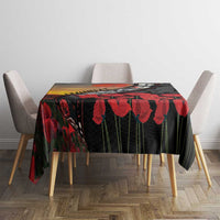 Personalised Remembering ANZAC Lest We Forget Tablecloth Vintage Film Frame Memorial Red Poppy LT9 - Polynesian Pride