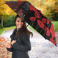 Personalised Remembering ANZAC Lest We Forget Umbrella Vintage Film Frame Memorial Red Poppy LT9 - Polynesian Pride