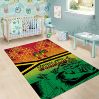 Hapi 44th Indipendens Dei Vanuatu Area Rug Yumi 1980 with Vanuatuan Beach Landscape