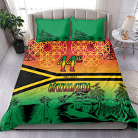 Hapi 44th Indipendens Dei Vanuatu Bedding Set Yumi 1980 with Vanuatuan Beach Landscape LT9 - Polynesian Pride