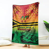 Hapi 44th Indipendens Dei Vanuatu Blanket Yumi 1980 with Vanuatuan Beach Landscape LT9 - Polynesian Pride