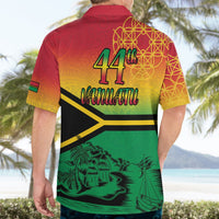 Hapi 44th Indipendens Dei Vanuatu Hawaiian Shirt Yumi 1980 with Vanuatuan Beach Landscape LT9 - Polynesian Pride