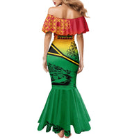 Hapi 44th Indipendens Dei Vanuatu Mermaid Dress Yumi 1980 with Vanuatuan Beach Landscape LT9 - Polynesian Pride