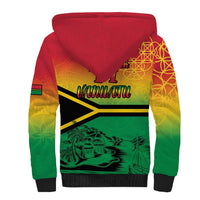 Hapi 44th Indipendens Dei Vanuatu Sherpa Hoodie Yumi 1980 with Vanuatuan Beach Landscape LT9 - Polynesian Pride