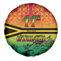 Hapi 44th Indipendens Dei Vanuatu Spare Tire Cover Yumi 1980 with Vanuatuan Beach Landscape LT9 - Polynesian Pride